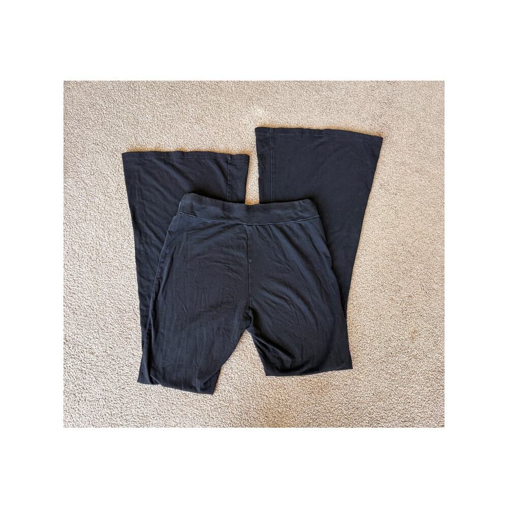 Black and Gray Flare Wide Pants - Picture 6 of 7